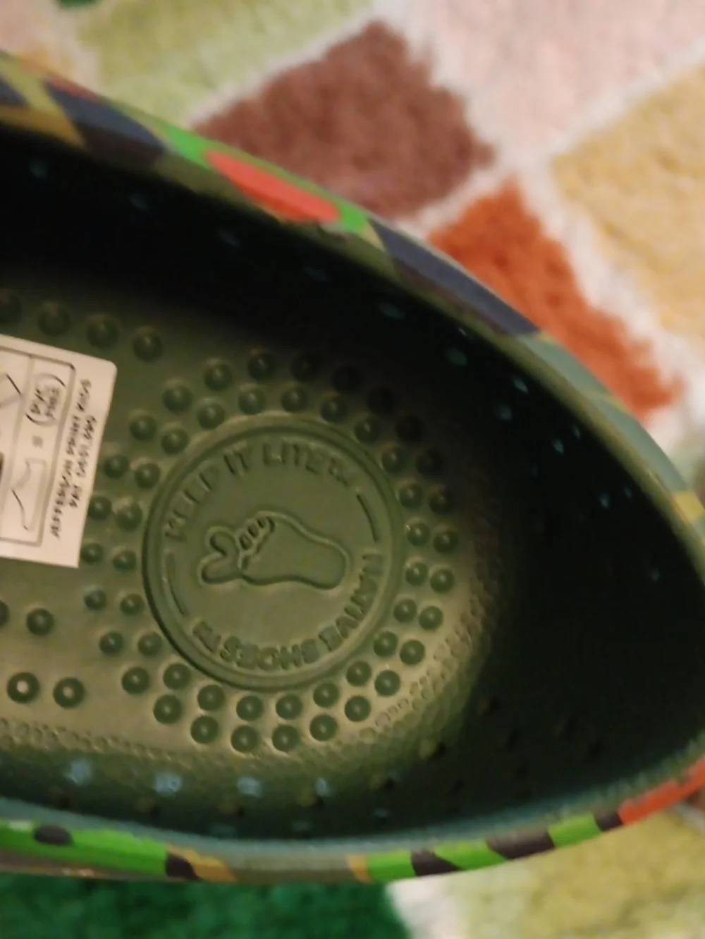 Native Slip-On Camo Water-Friendly Shoes - Green/Orange